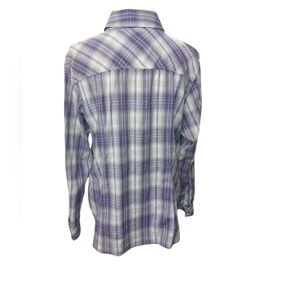 Sonoma Plaid Long Sleeved Button Down Shirt Plus Size 1X - Picture 2 of 5